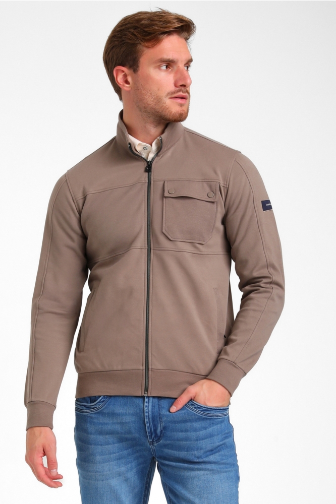 PRAKTISCH INTERLOCK VEST 425941 5997 desert taupe